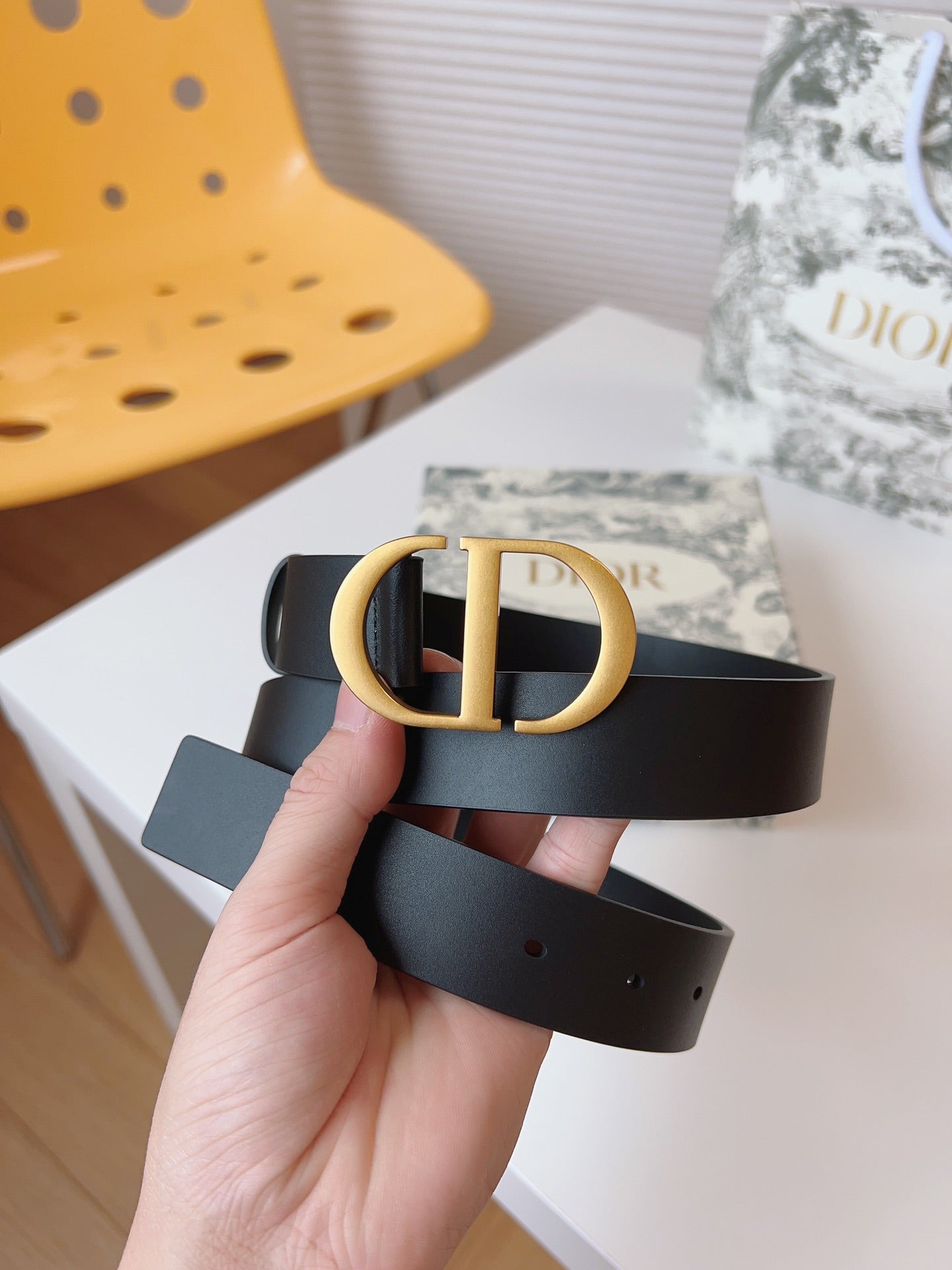 DIOR 25S BELT 30 MM IN BLACK CALFSKIN 613181 - 30