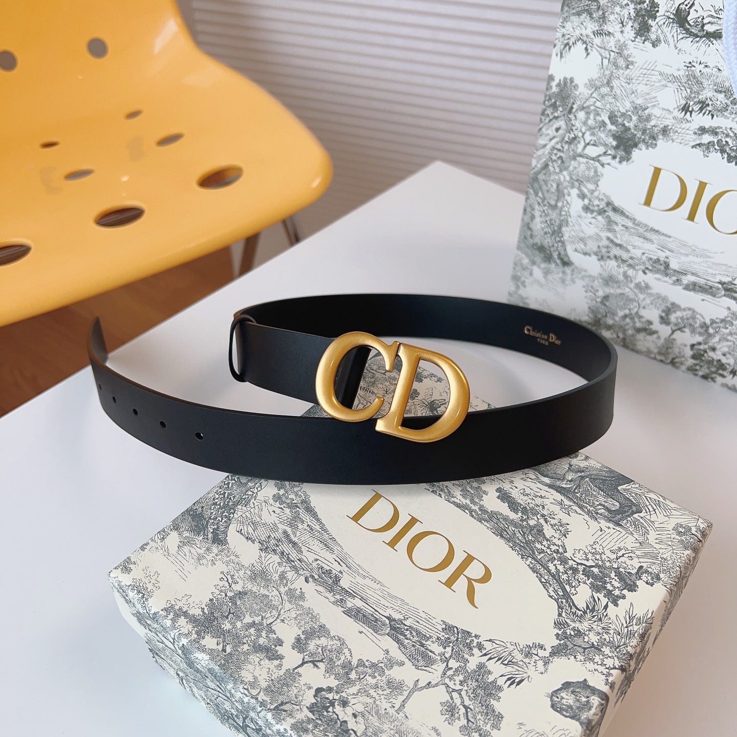 DIOR 25S BELT 30 MM IN BLACK CALFSKIN 613182 - 30