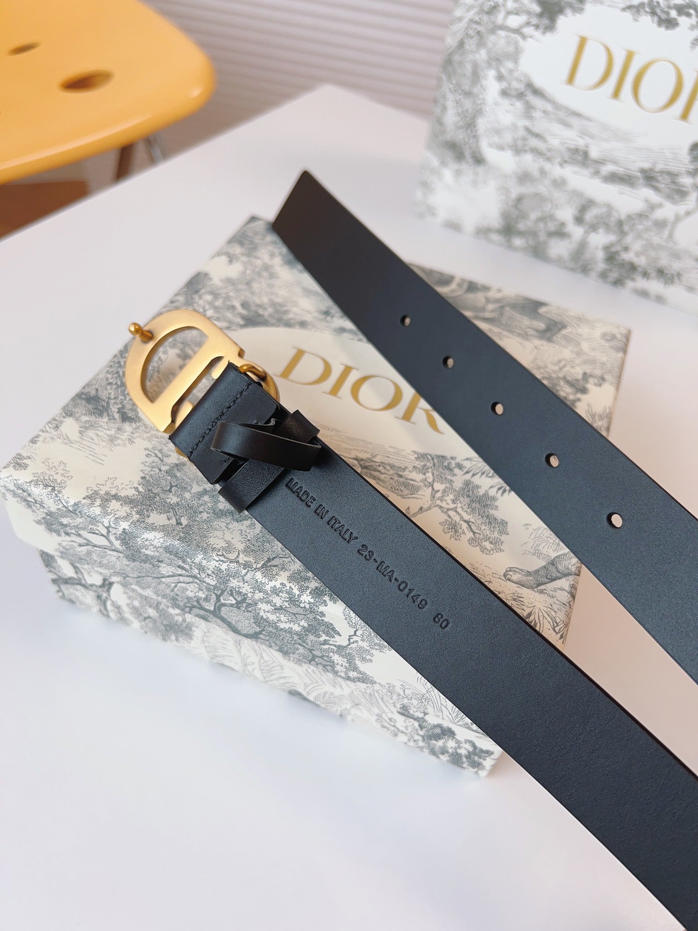 DIOR 25S BELT 30 MM IN BLACK CALFSKIN 613182 - 30