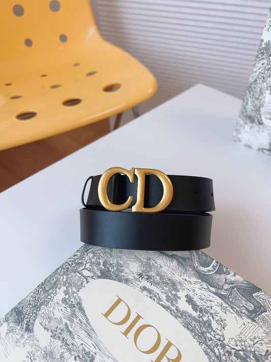 DIOR 25S BELT 30 MM IN BLACK CALFSKIN 613182 - 30