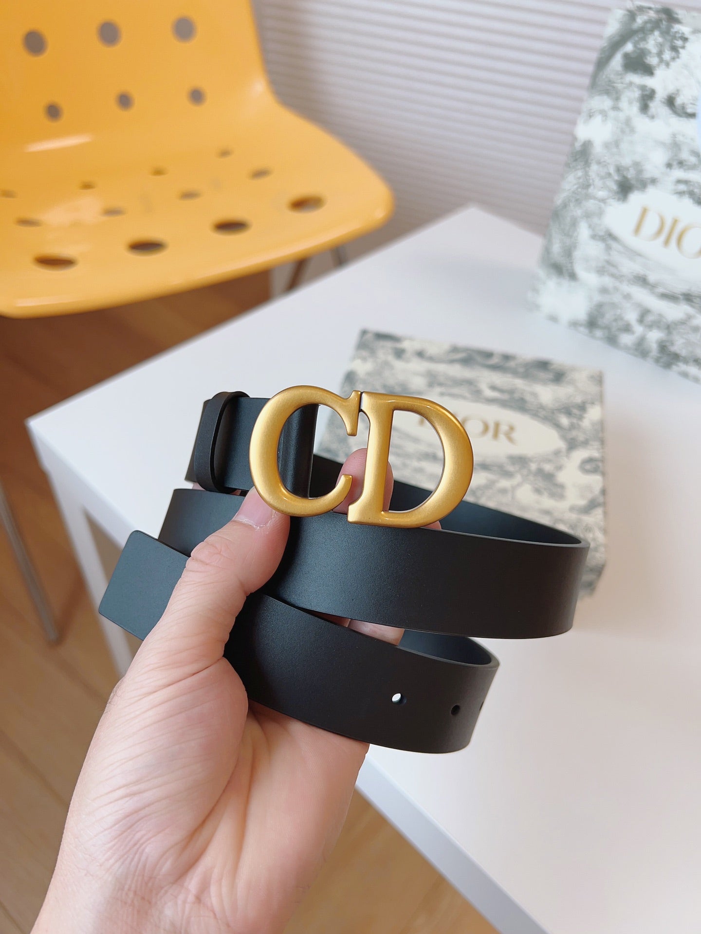 DIOR 25S BELT 30 MM IN BLACK CALFSKIN 613182 - 30