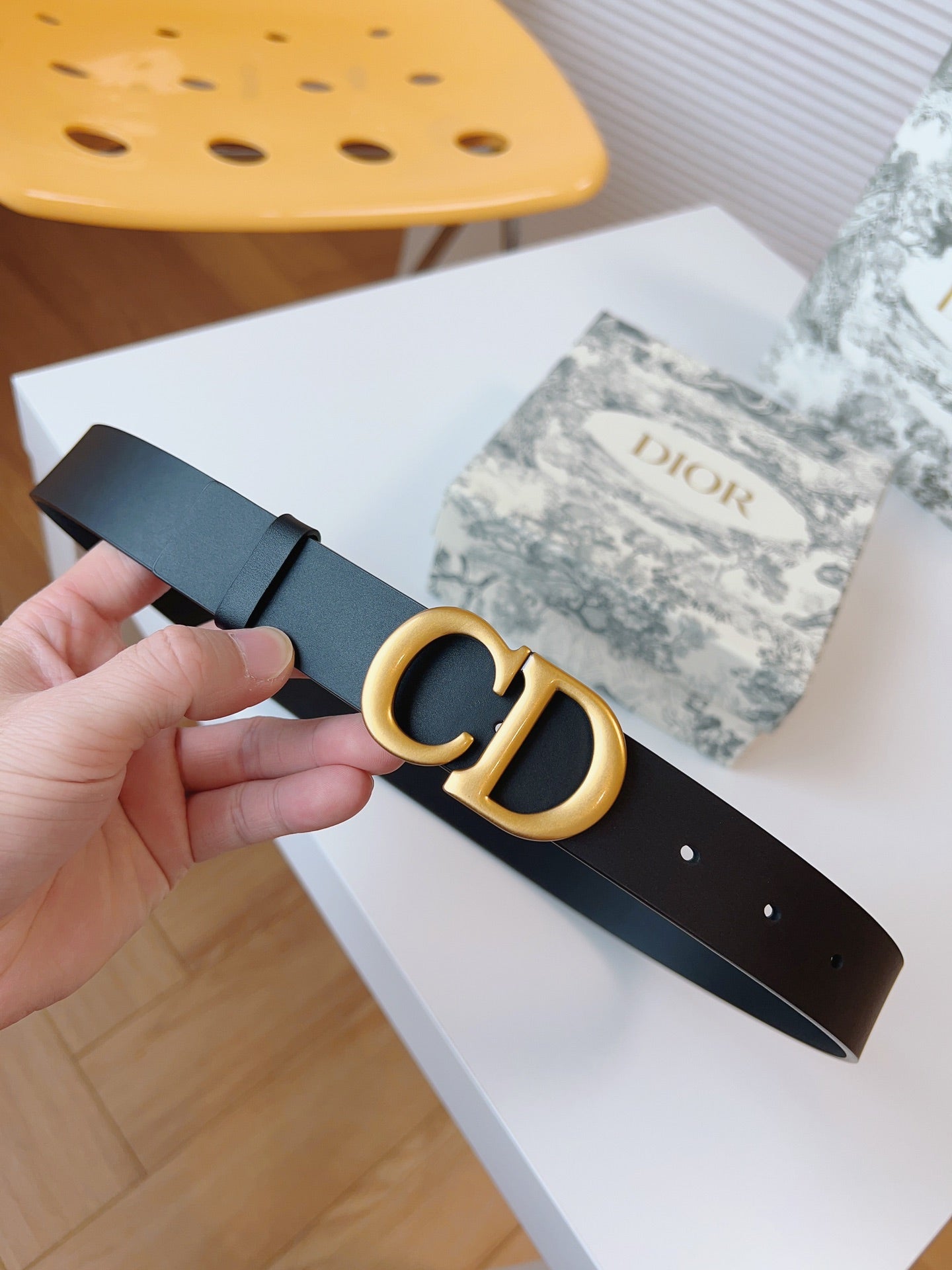 DIOR 25S BELT 30 MM IN BLACK CALFSKIN 613182 - 30