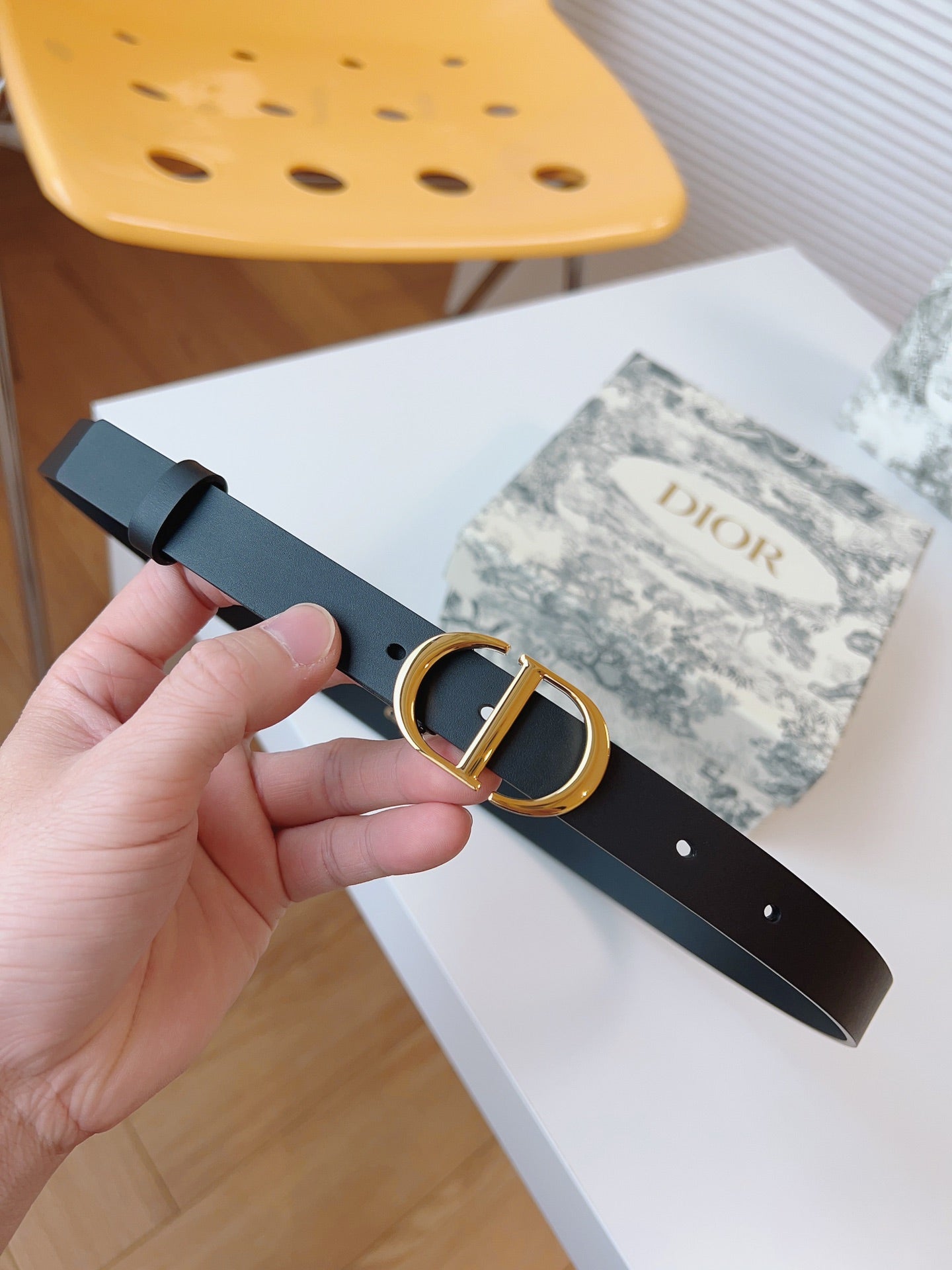 DIOR 25S BELT 20 MM IN BLACK CALFSKIN 613183 - 30