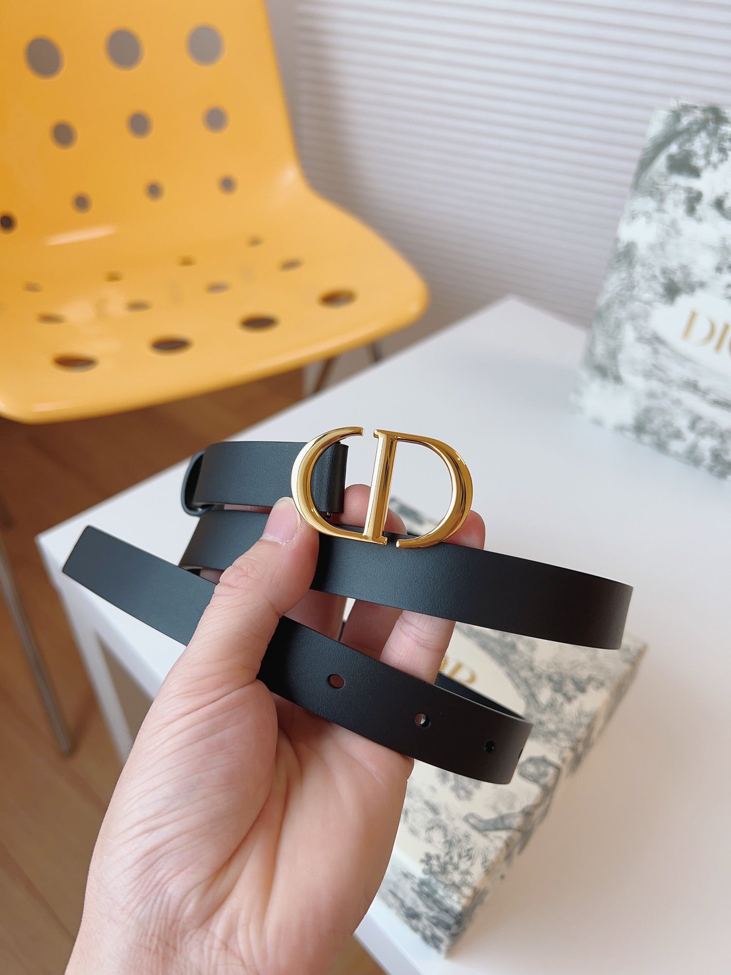 DIOR 25S BELT 20 MM IN BLACK CALFSKIN 613183 - 30