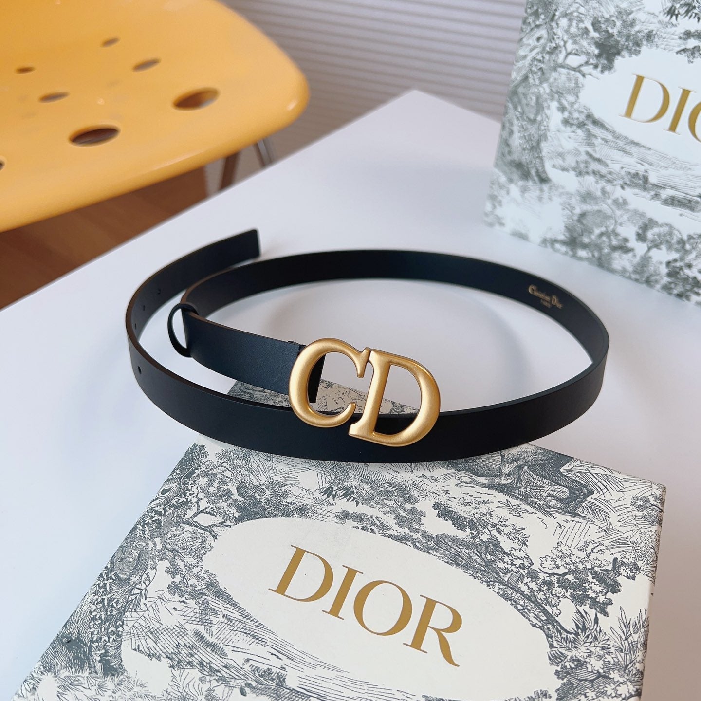 DIOR 25S BELT 20 MM IN BLACK CALFSKIN 613185 - 30