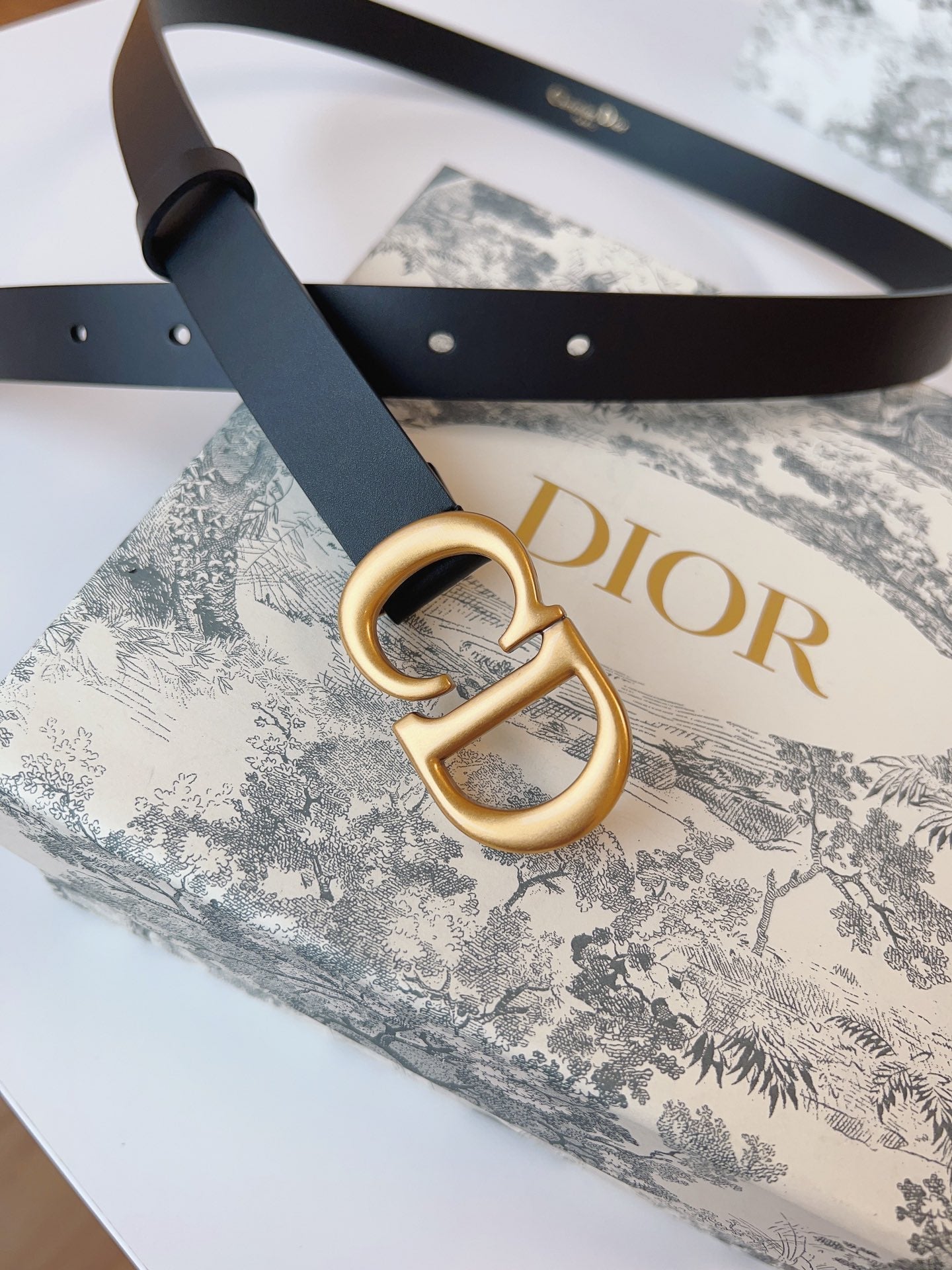 DIOR 25S BELT 20 MM IN BLACK CALFSKIN 613185 - 30