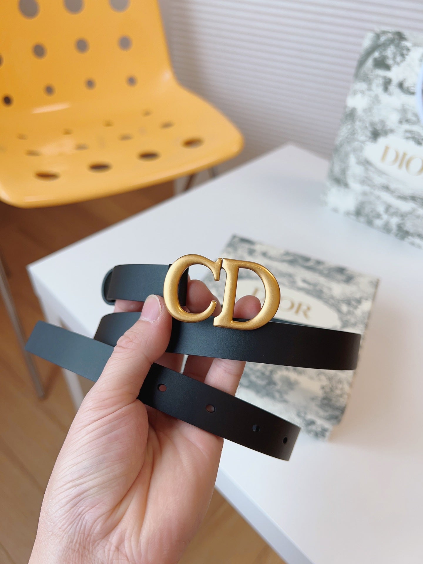 DIOR 25S BELT 20 MM IN BLACK CALFSKIN 613185 - 30