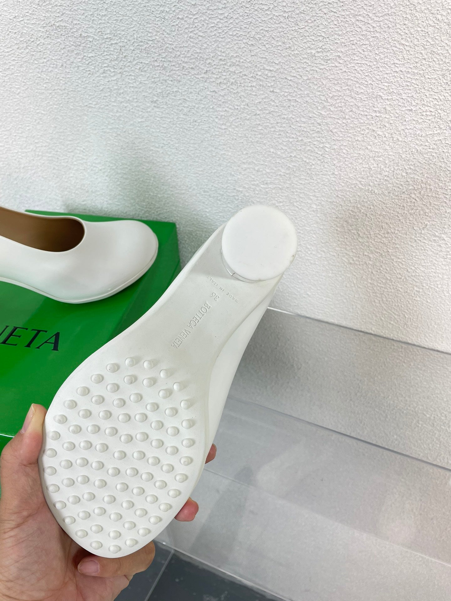 ATOMIC HIGH PUMP 9 CM IN WHITE CALFSKIN - 34