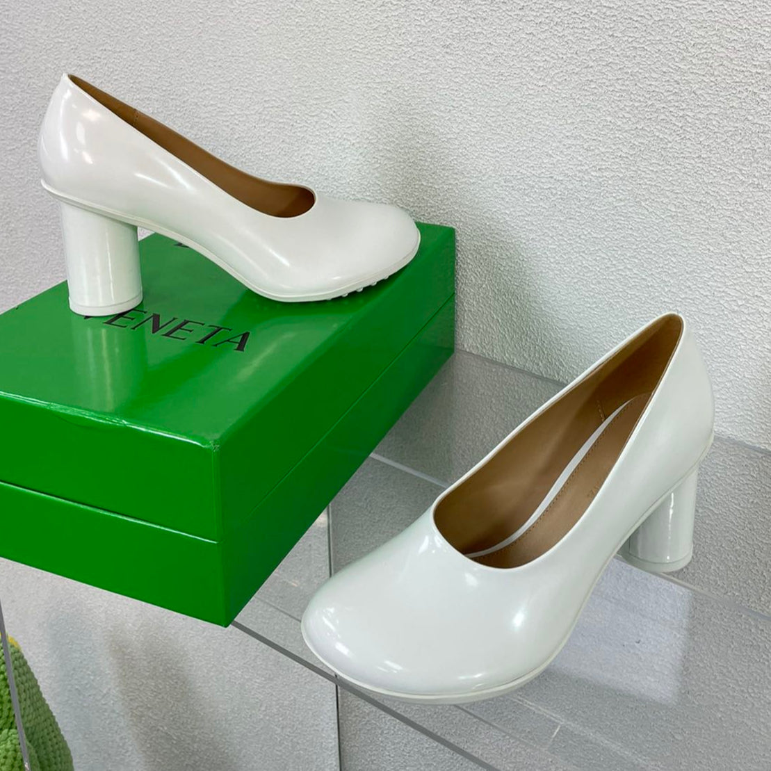 ATOMIC HIGH PUMP 9 CM IN WHITE CALFSKIN - 34