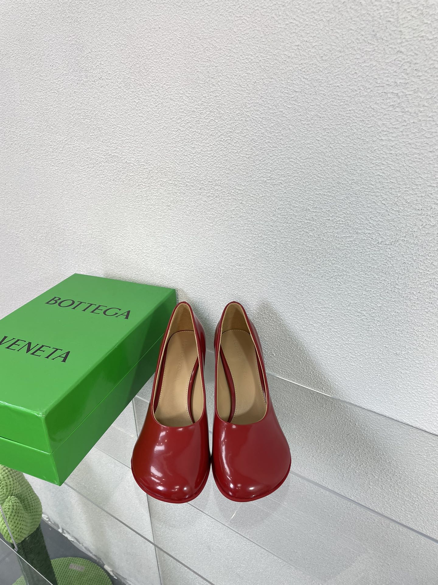 ATOMIC HIGH PUMP 9 CM IN RUBY RED CALFSKIN - 34