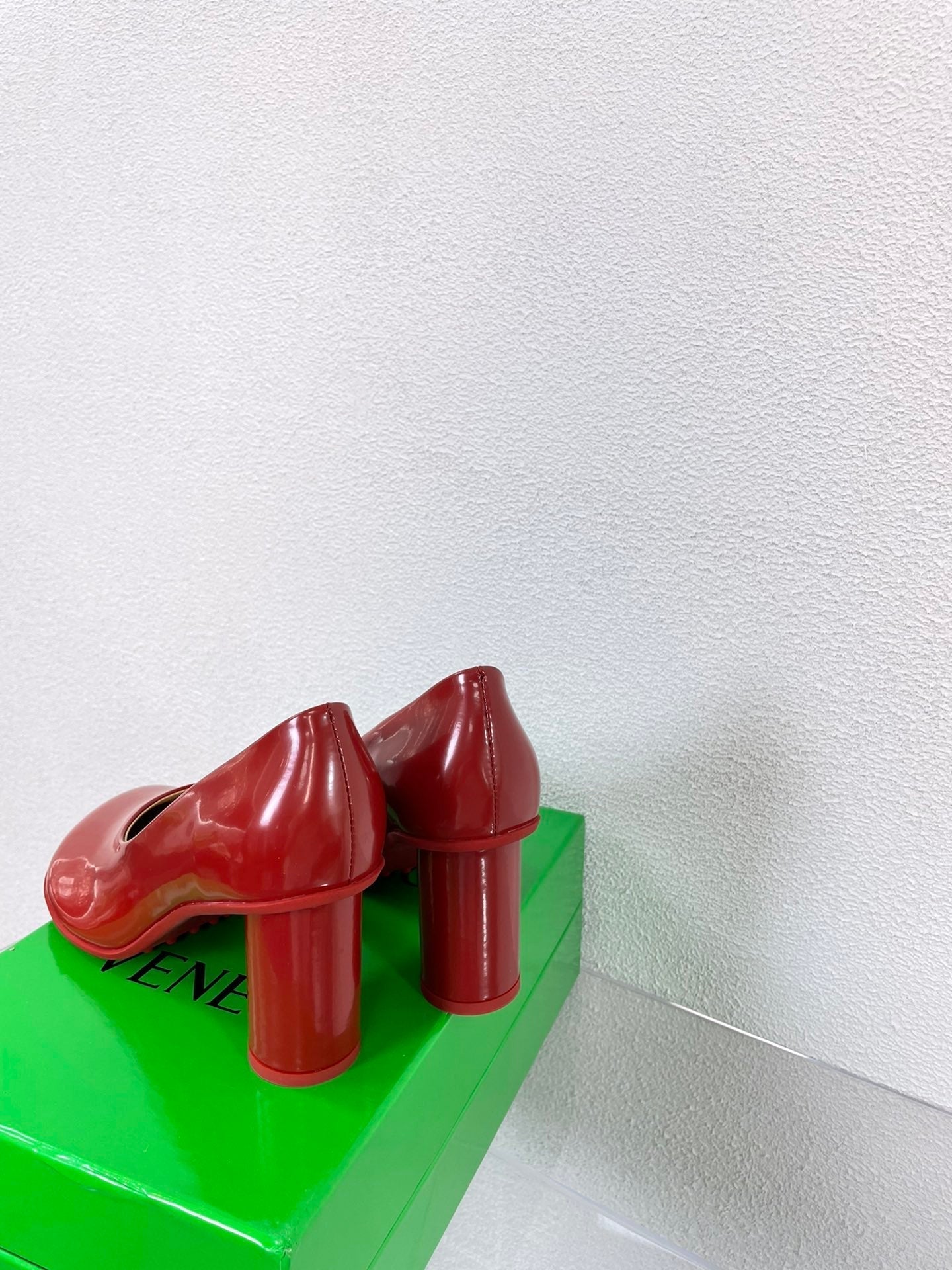 ATOMIC HIGH PUMP 9 CM IN RUBY RED CALFSKIN - 34