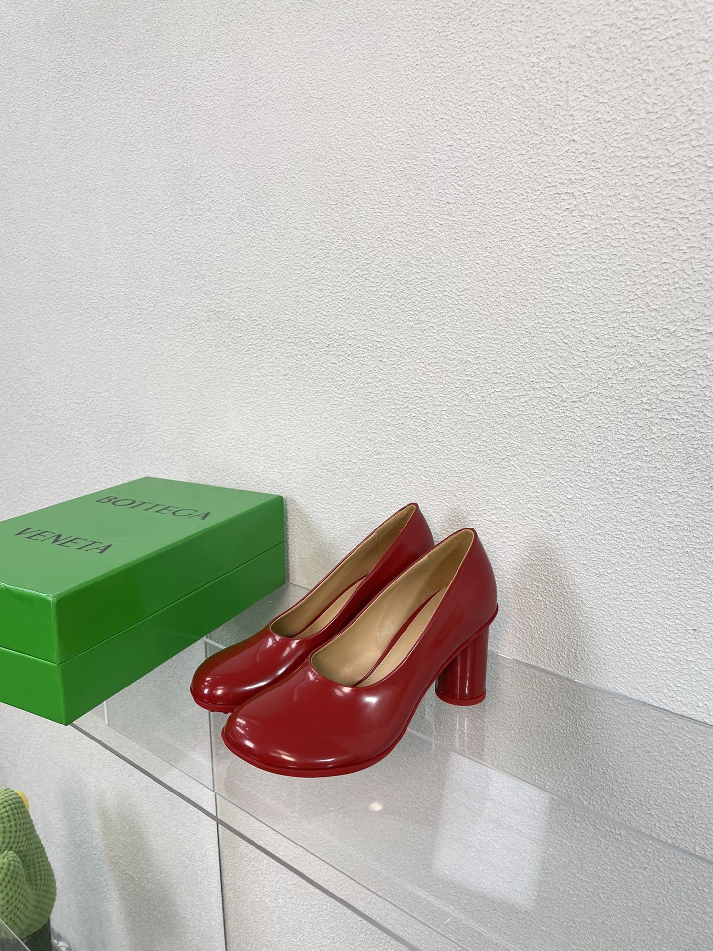 ATOMIC HIGH PUMP 9 CM IN RUBY RED CALFSKIN - 34