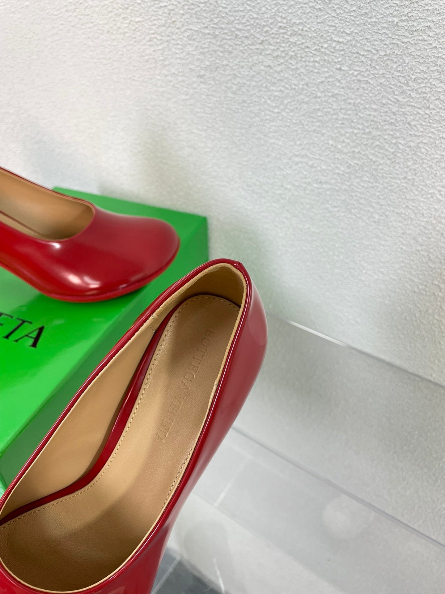 ATOMIC HIGH PUMP 9 CM IN RUBY RED CALFSKIN - 34