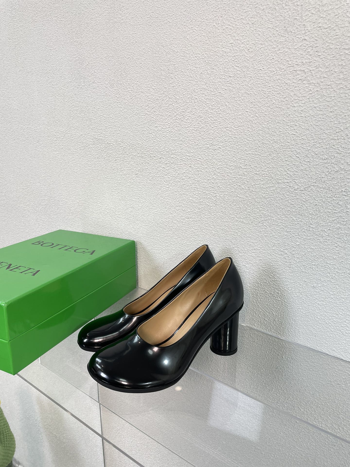 ATOMIC HIGH PUMP 9 CM IN BLACK CALFSKIN - 34