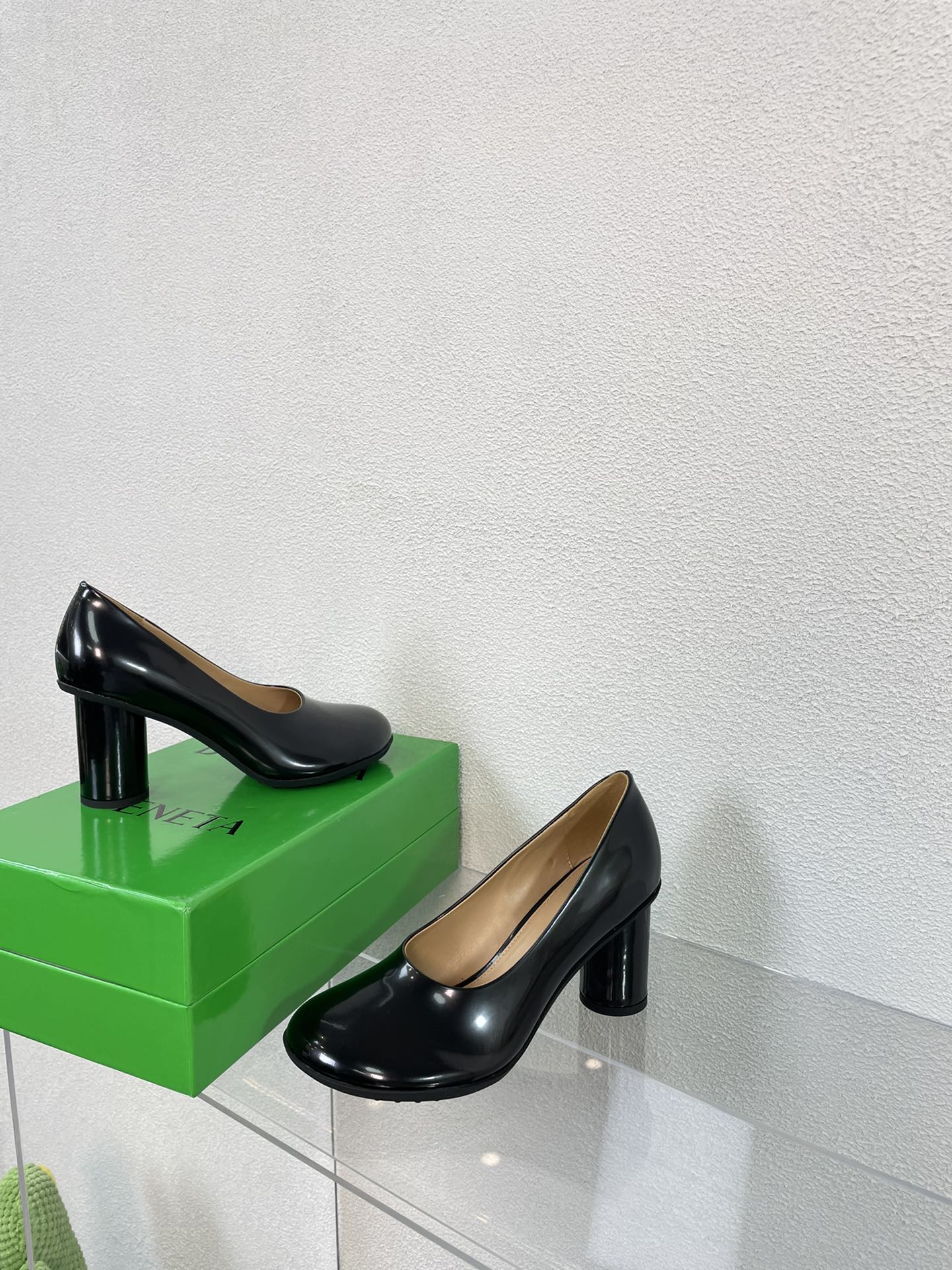 ATOMIC HIGH PUMP 9 CM IN BLACK CALFSKIN - 34