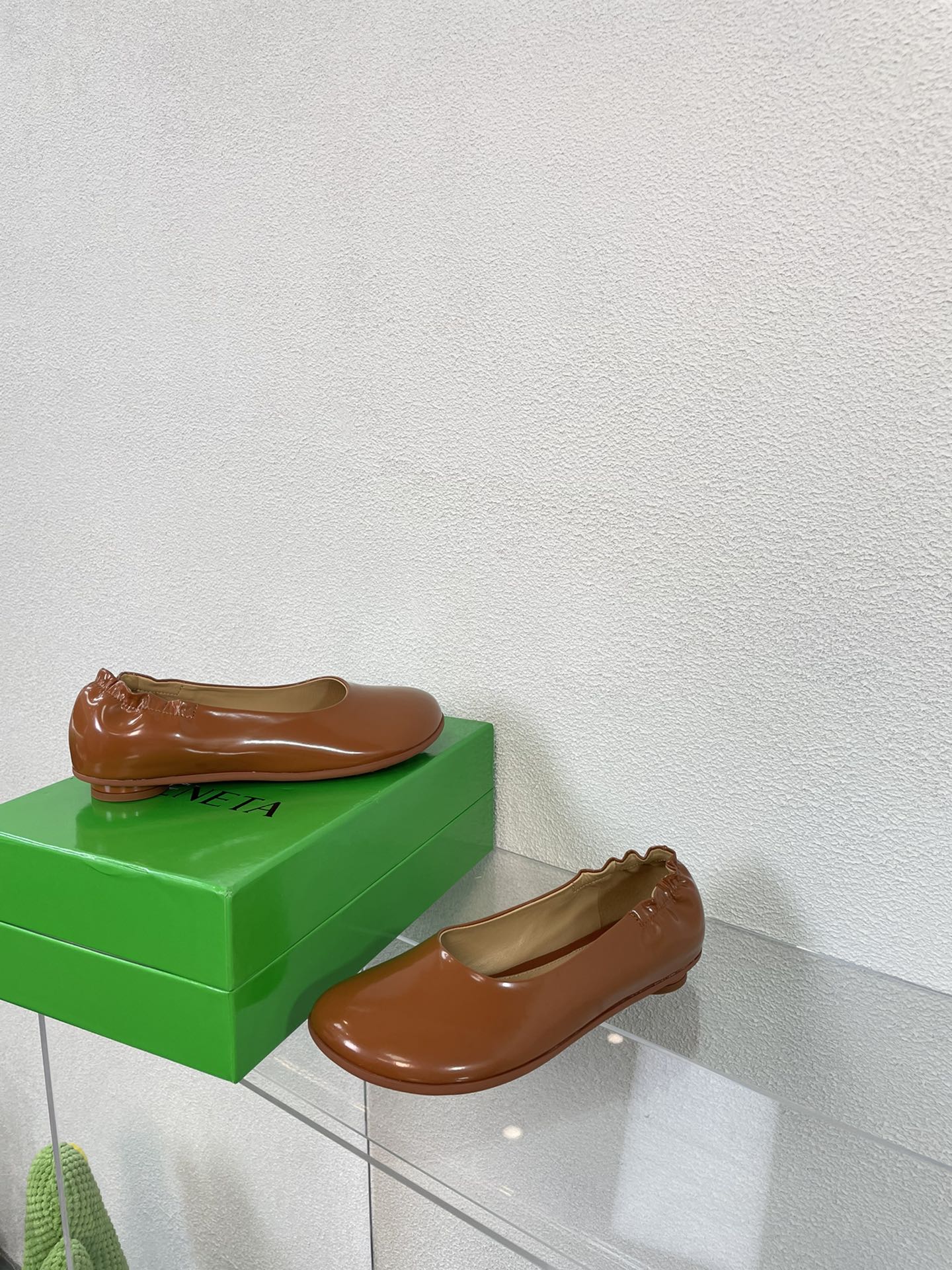 ATOMIC BALLERINA FLAT IN BRONZE BROWN CALFSKIN - 34