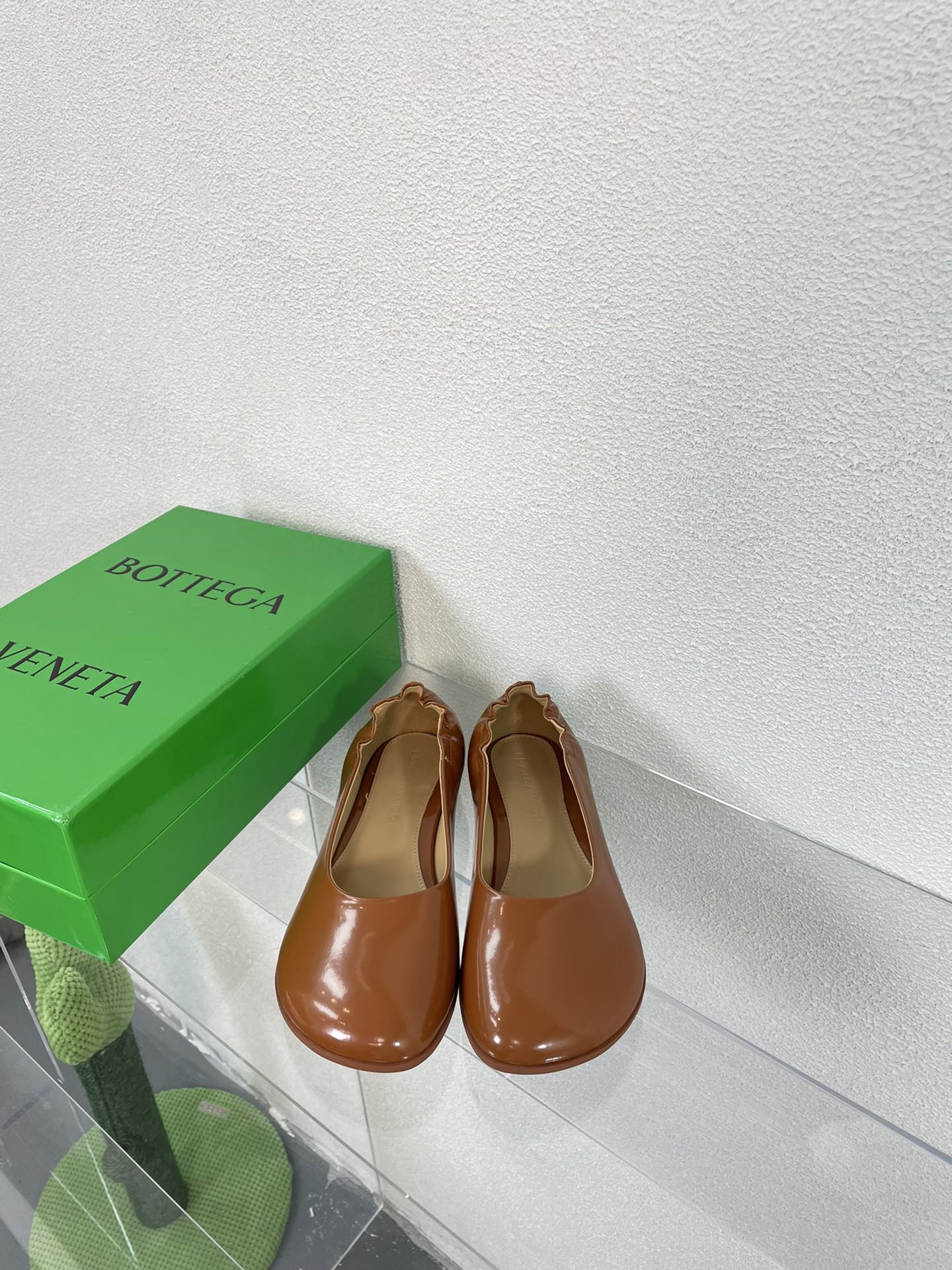 ATOMIC BALLERINA FLAT IN BRONZE BROWN CALFSKIN - 34