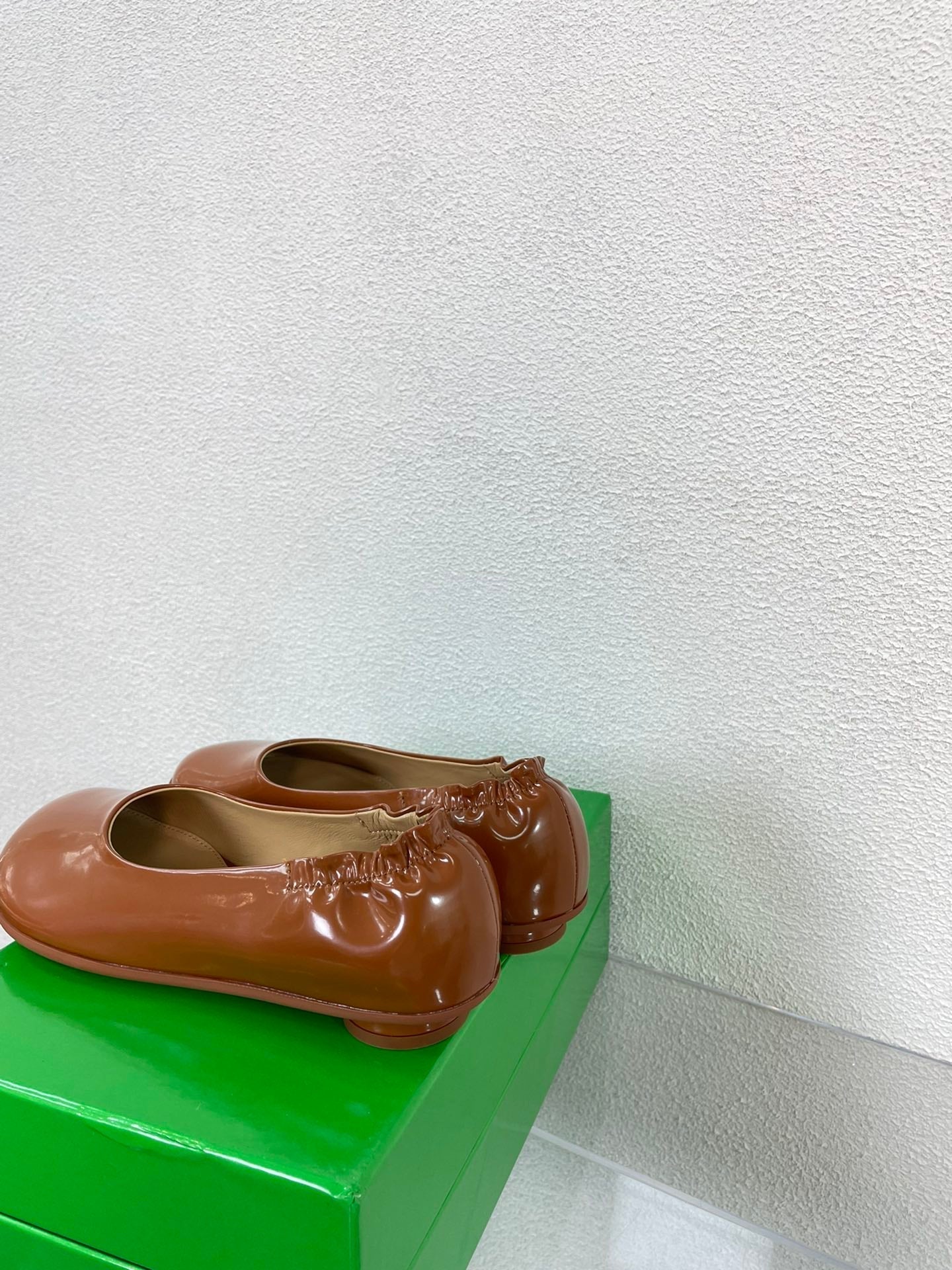ATOMIC BALLERINA FLAT IN BRONZE BROWN CALFSKIN - 34