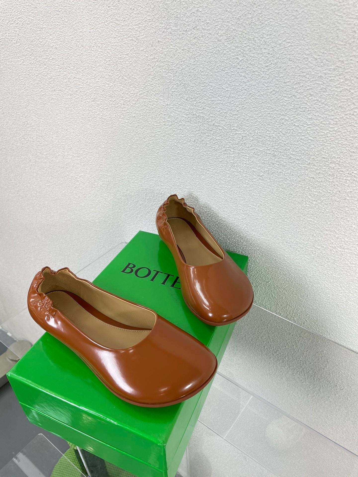 ATOMIC BALLERINA FLAT IN BRONZE BROWN CALFSKIN - 34