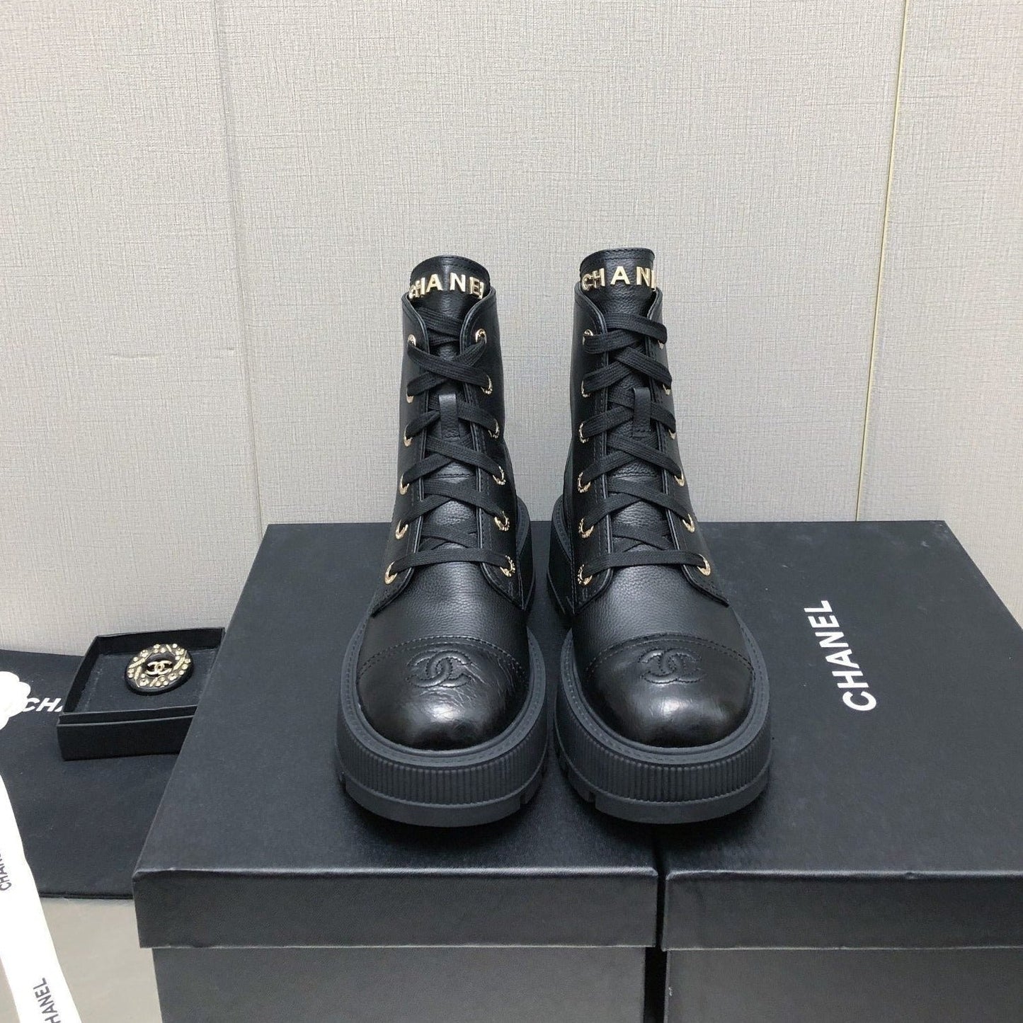 MARTIN SHORT BOOTS BLACK LAMBSKIN - 35
