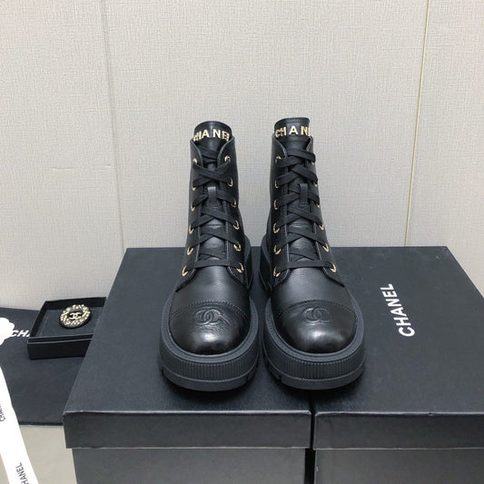 MARTIN SHORT BOOTS BLACK LAMBSKIN - 35