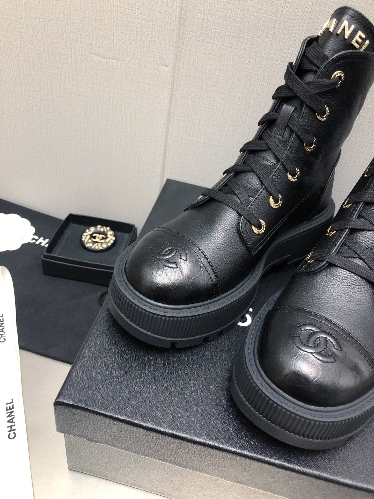 MARTIN SHORT BOOTS BLACK LAMBSKIN - 35