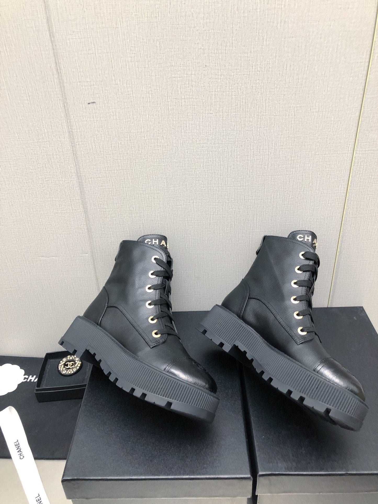MARTIN SHORT BOOTS BLACK LAMBSKIN - 35