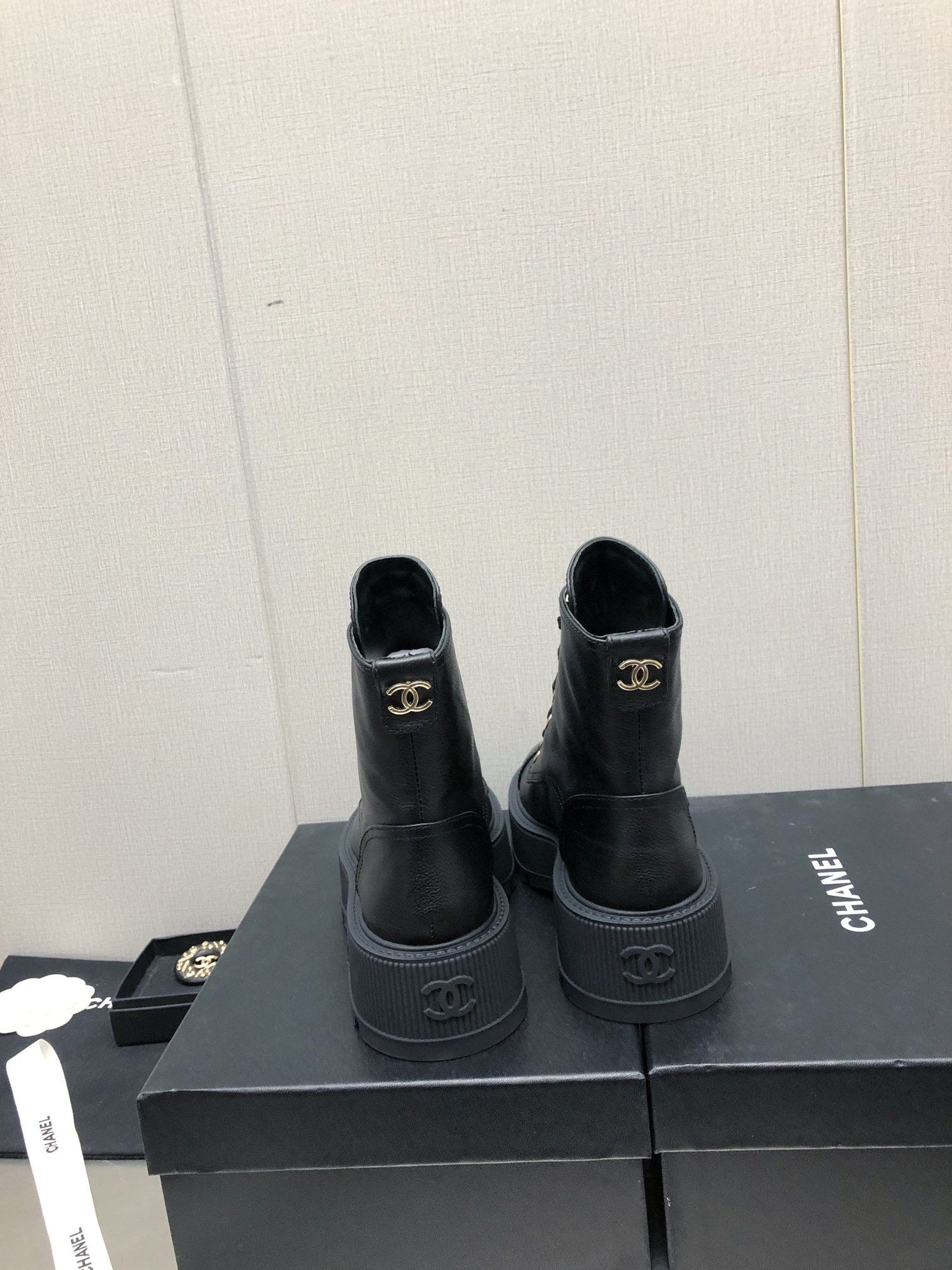 MARTIN SHORT BOOTS BLACK LAMBSKIN - 35