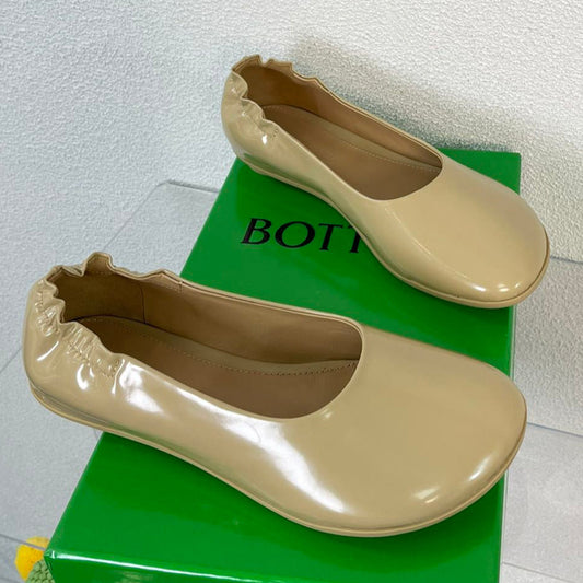 ATOMIC BALLERINA FLAT IN BISQUE BEIGE CALFSKIN - 34
