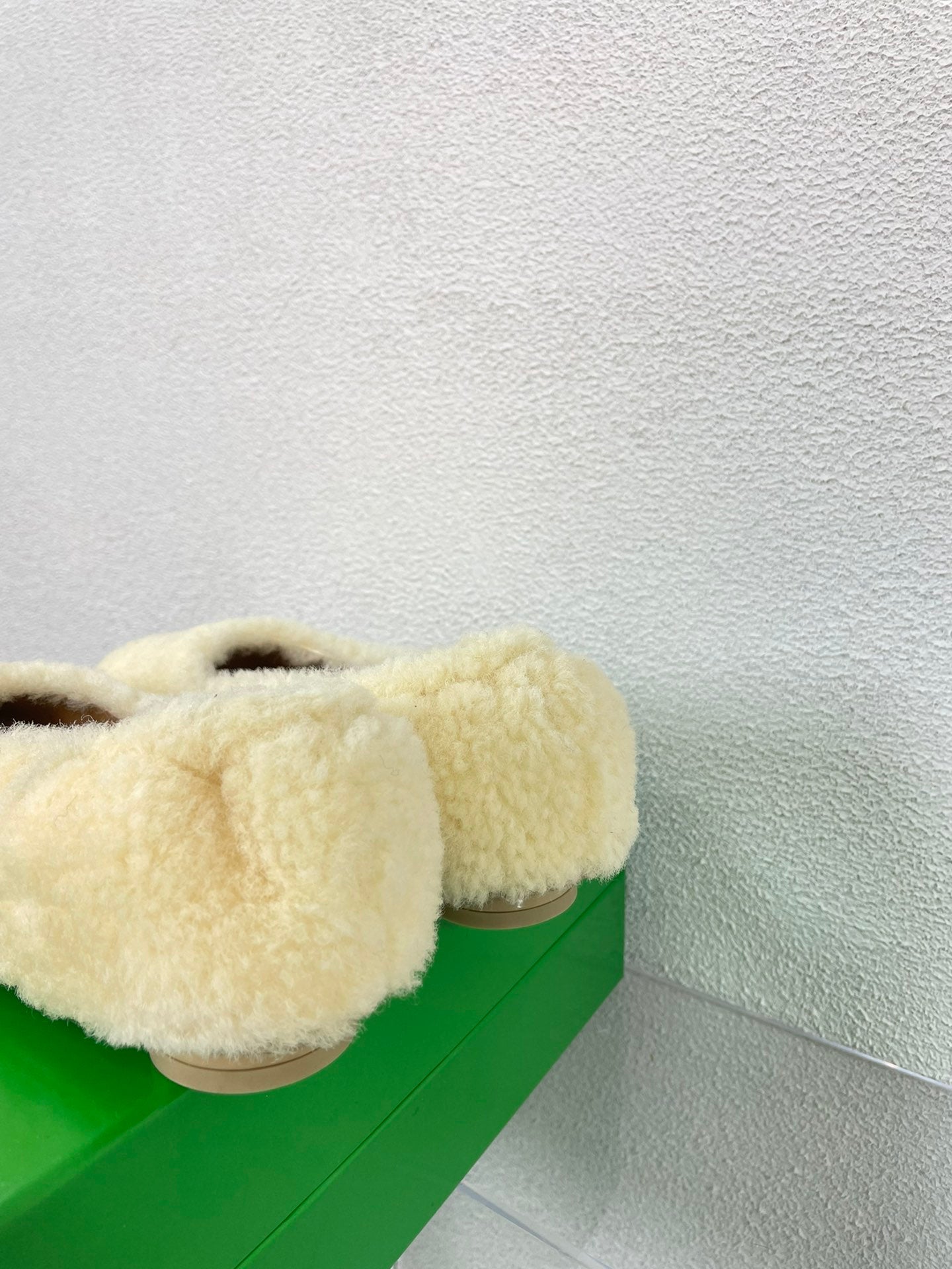 ATOMIC SHEARLING BALLERINA FLATS LIGHT YELLOW - 34