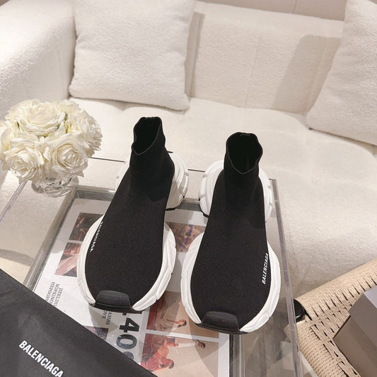 BALENCIAGA 25S SPEED TRAINER SNEAKERS 55 MM IN BLACK KNIT STYLE 5 - 35