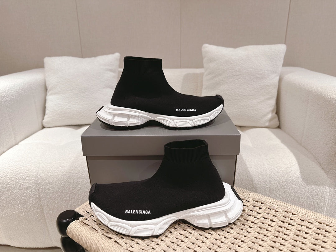 BALENCIAGA 25S SPEED TRAINER SNEAKERS 55 MM IN BLACK KNIT STYLE 5 - 35