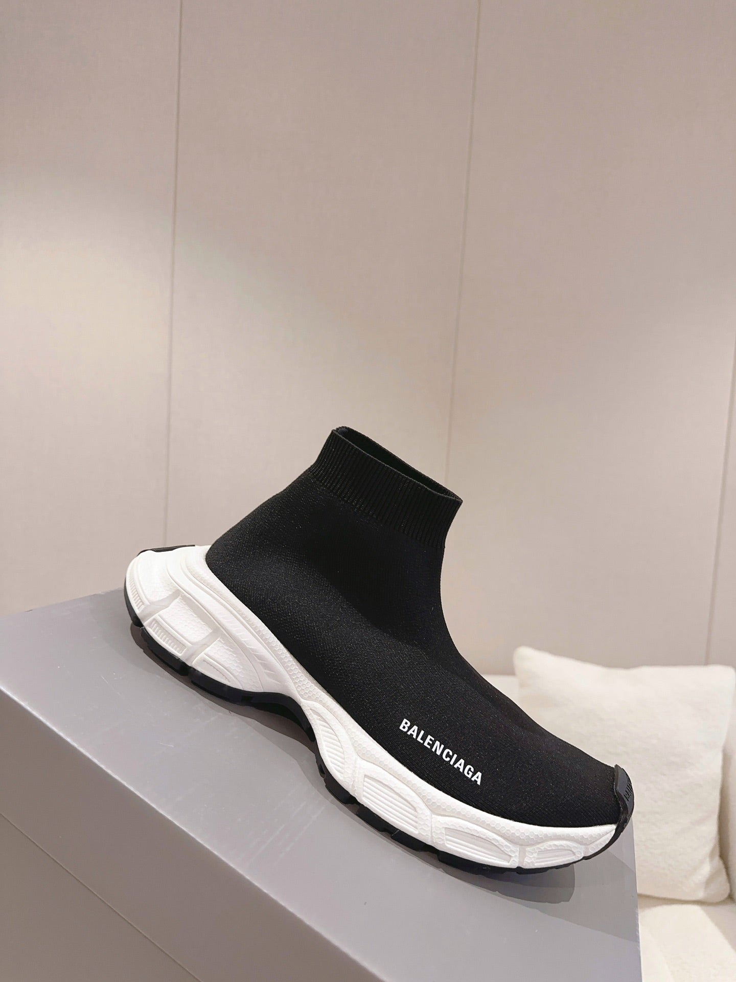 BALENCIAGA 25S SPEED TRAINER SNEAKERS 55 MM IN BLACK KNIT STYLE 5 - 35