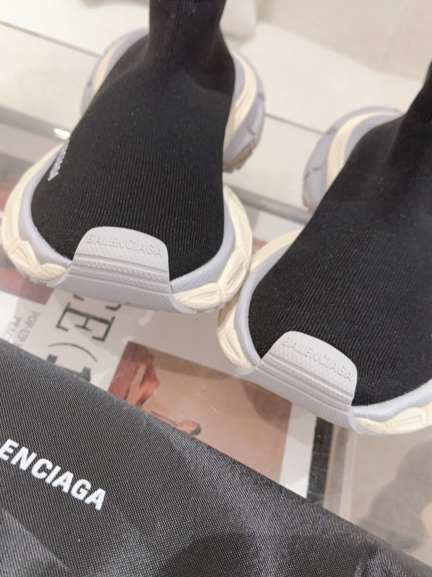 BALENCIAGA 25S SPEED TRAINER SNEAKERS 55 MM IN BLACK KNIT STYLE 4 - 35