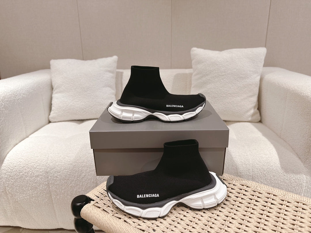 BALENCIAGA 25S SPEED TRAINER SNEAKERS 55 MM IN BLACK KNIT STYLE 3 - 35