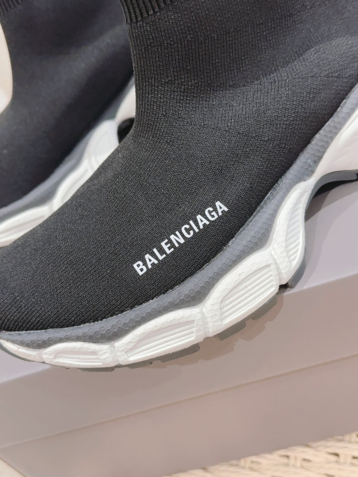 BALENCIAGA 25S SPEED TRAINER SNEAKERS 55 MM IN BLACK KNIT STYLE 3 - 35
