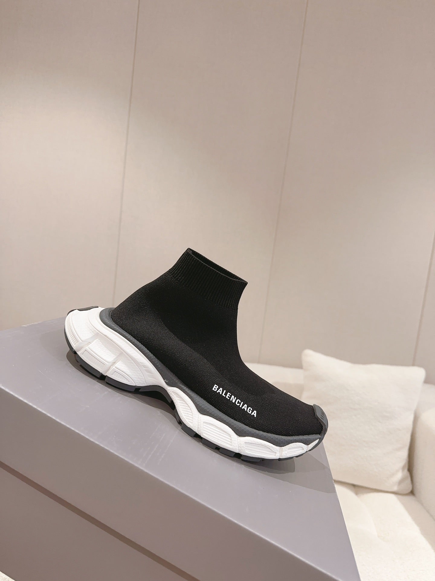 BALENCIAGA 25S SPEED TRAINER SNEAKERS 55 MM IN BLACK KNIT STYLE 3 - 35
