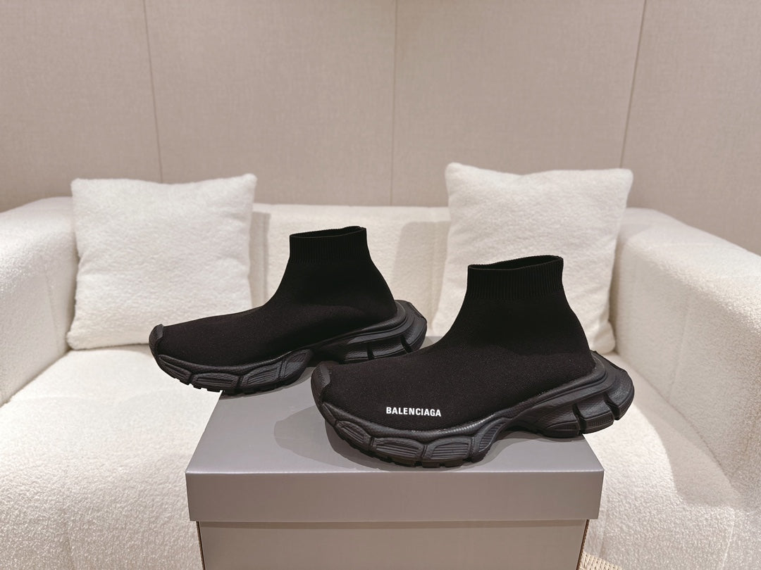 BALENCIAGA 25S SPEED TRAINER SNEAKERS 55 MM IN BLACK KNIT STYLE 2 - 35
