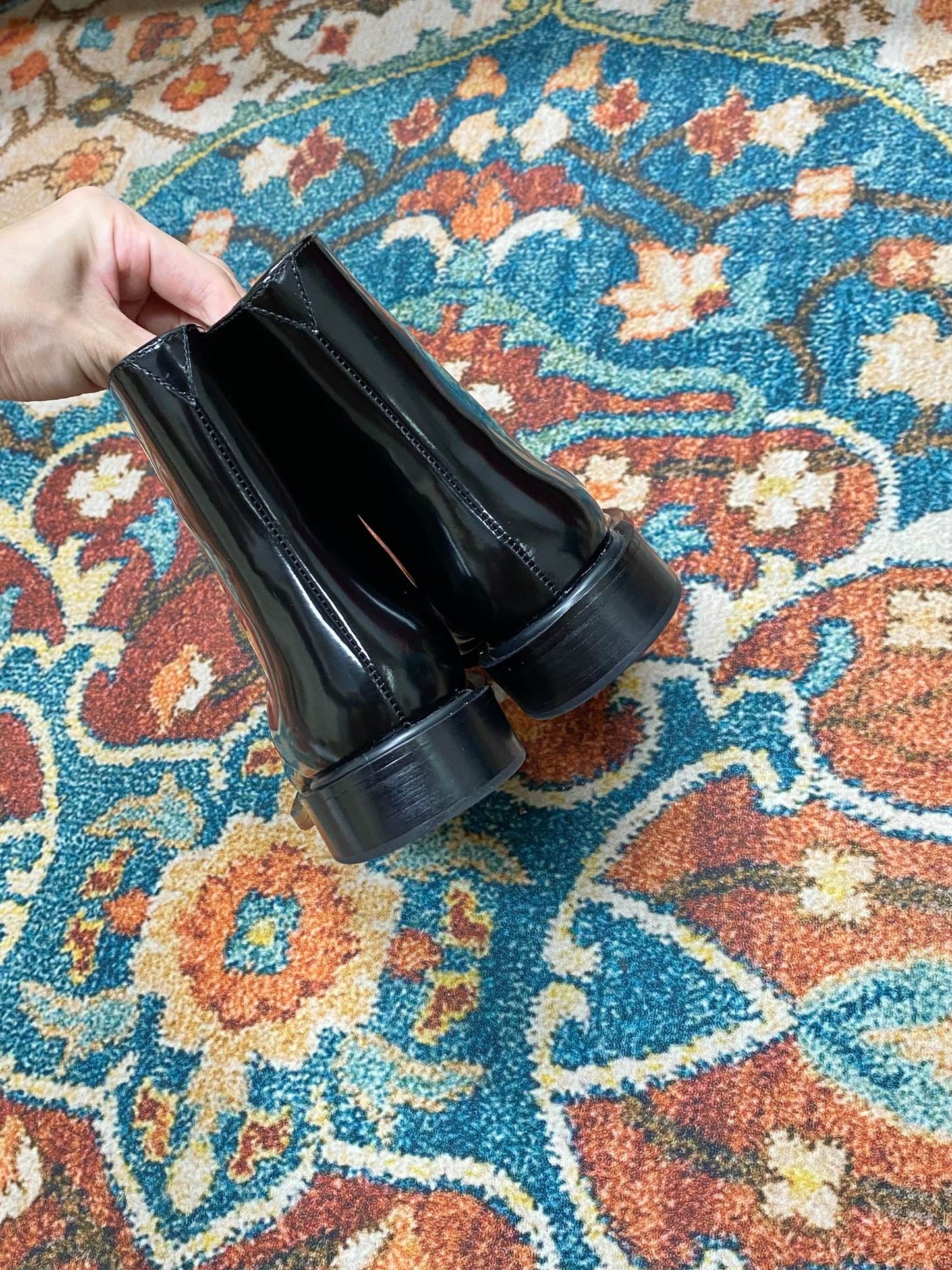 SL ARMY LACED BOOTS BLACK CALFSKIN - 35