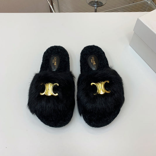САНДАЛІ CELINE 26S З ЧОРНОЇ ВОВНИ
