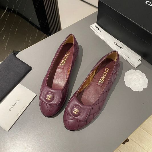 BALLET FLAT MULBERRY PURPLE LAMBSKIN - 35