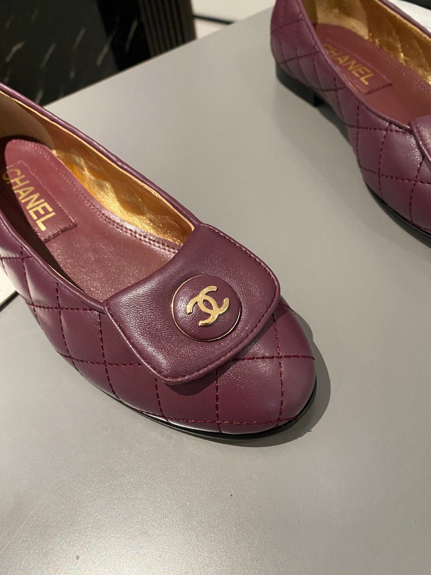 BALLET FLAT MULBERRY PURPLE LAMBSKIN - 35