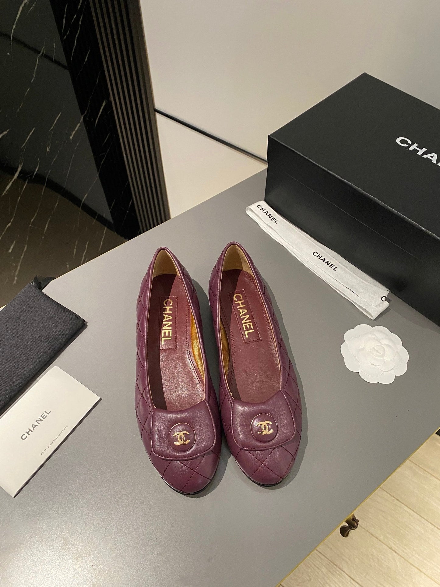 BALLET FLAT MULBERRY PURPLE LAMBSKIN - 35