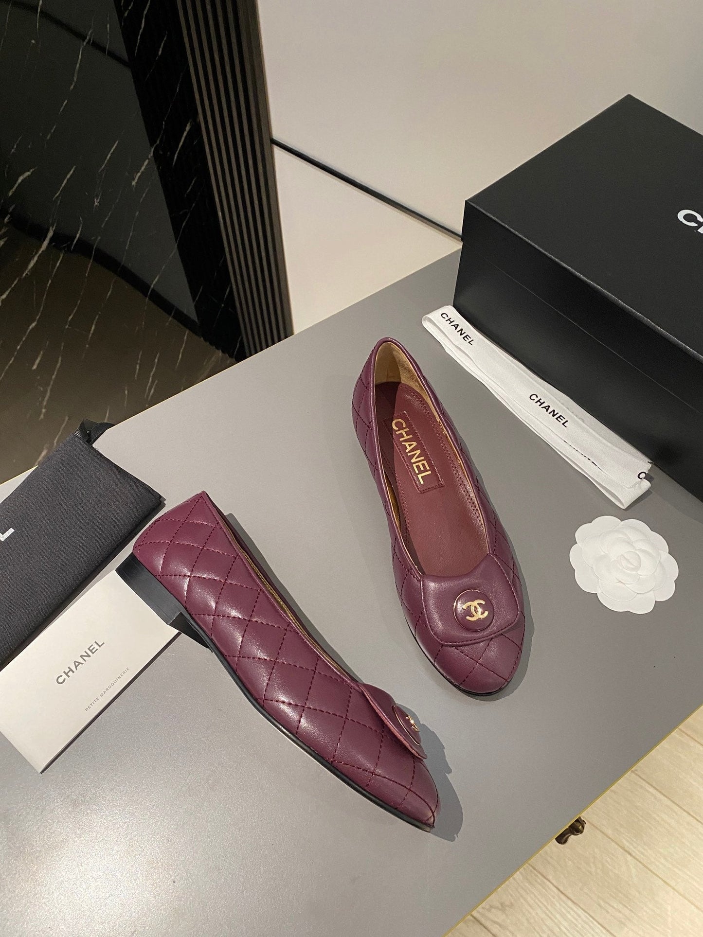 BALLET FLAT MULBERRY PURPLE LAMBSKIN - 35