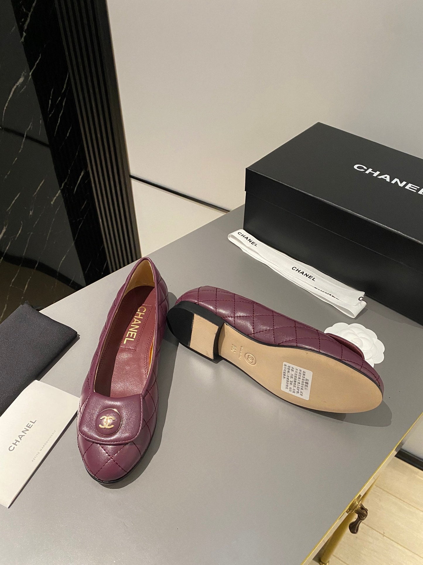 BALLET FLAT MULBERRY PURPLE LAMBSKIN - 35