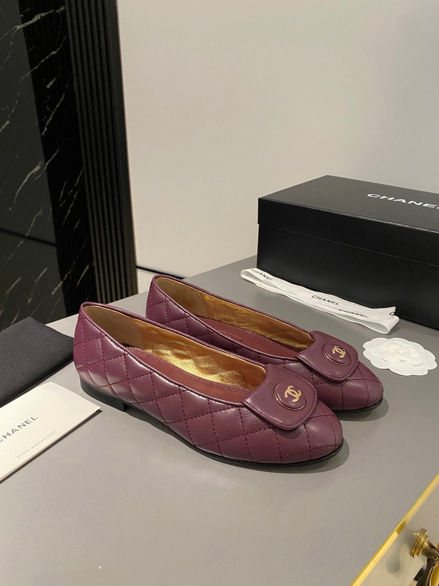 BALLET FLAT MULBERRY PURPLE LAMBSKIN - 35