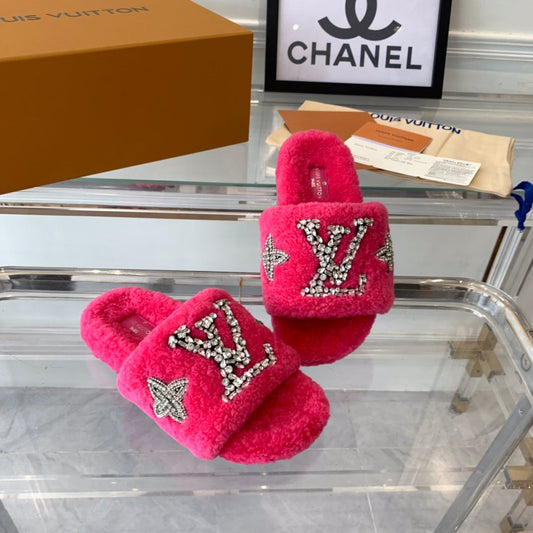 ЖІНОЧІ КАПЦІ LV PASEO У ВІДТІНКУ DEEP PINK FLEECE - 35