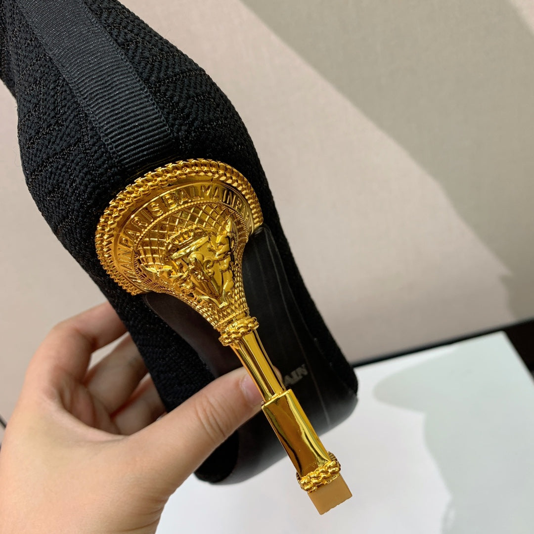 Черевики BALMAIN 26S 95 ММ ЧОРНИЙ FLYKNIT СТИЛЬ 7