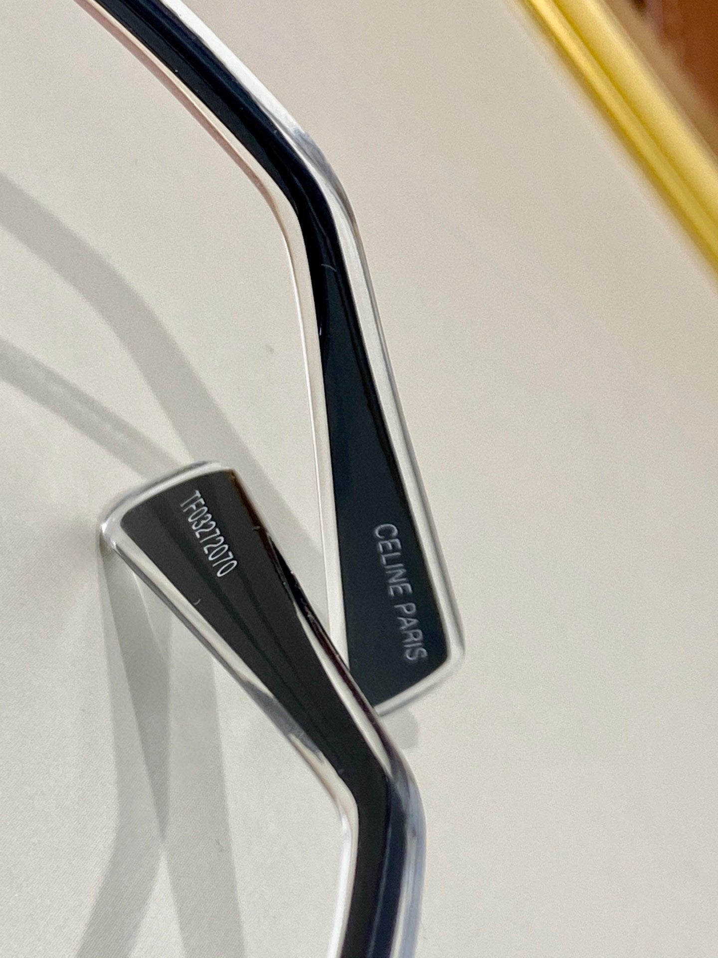 SUNGLASS CL40100 IN METAL MINERAL GLASS LENSES - Silver/Black Lenses