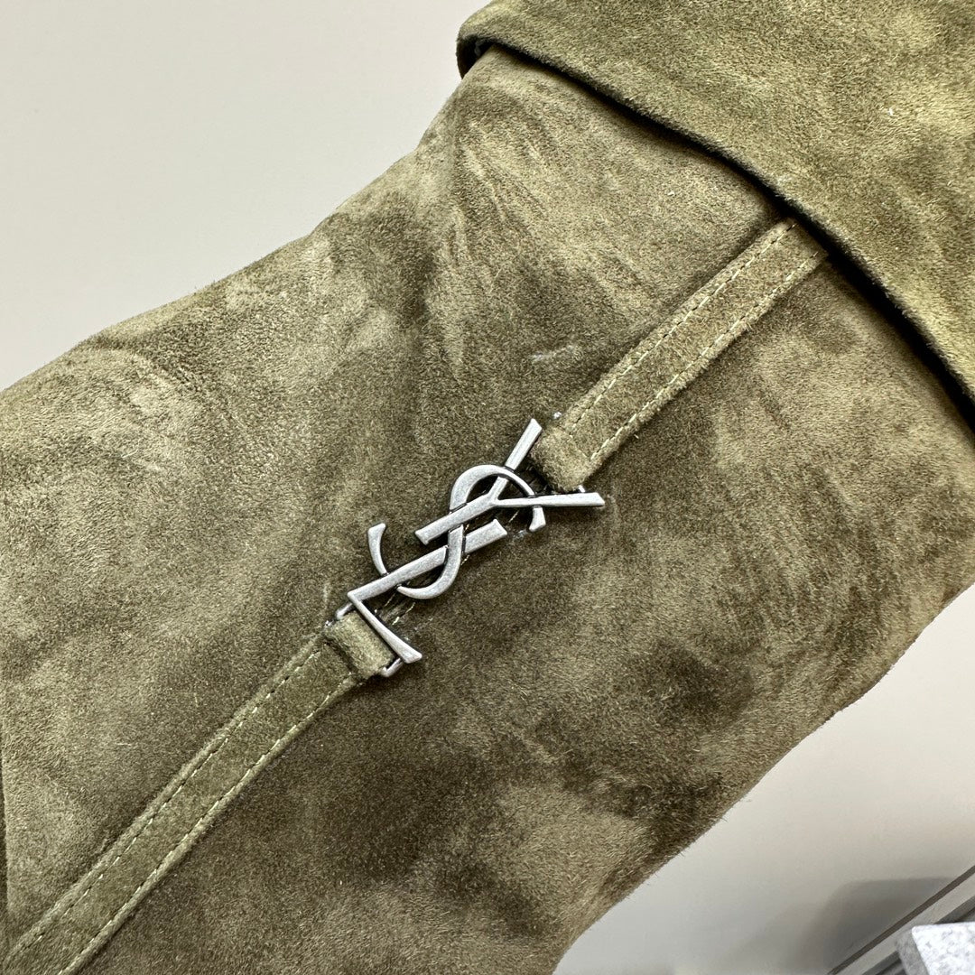 SL NIKI BOOTIES OLIVE SUEDE - 34